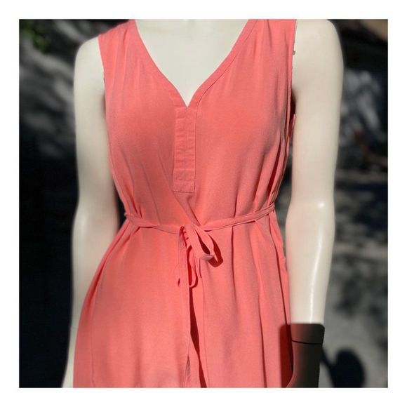 Thyme Maternity Tunic Tank Top V Neck Tie Waist Sz S - Picture 7 of 15